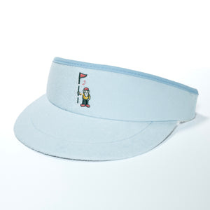 The Shotgun Start Gnome & Imperial Terry Cloth Tour Visor - Light Blue
