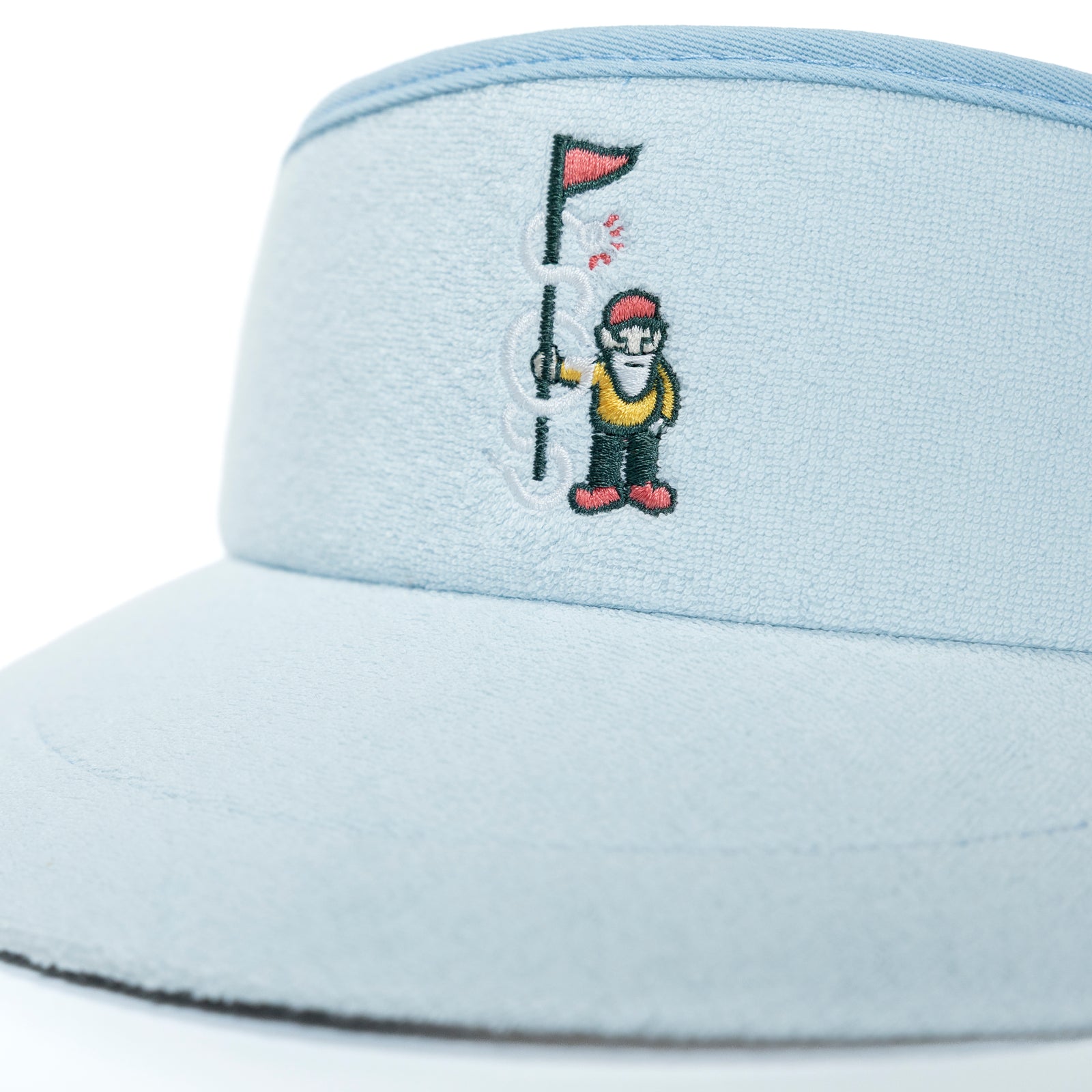 The Shotgun Start Gnome & Imperial Terry Cloth Tour Visor - Light Blue