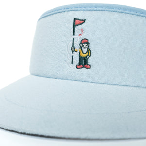 The Shotgun Start Gnome & Imperial Terry Cloth Tour Visor - Light Blue
