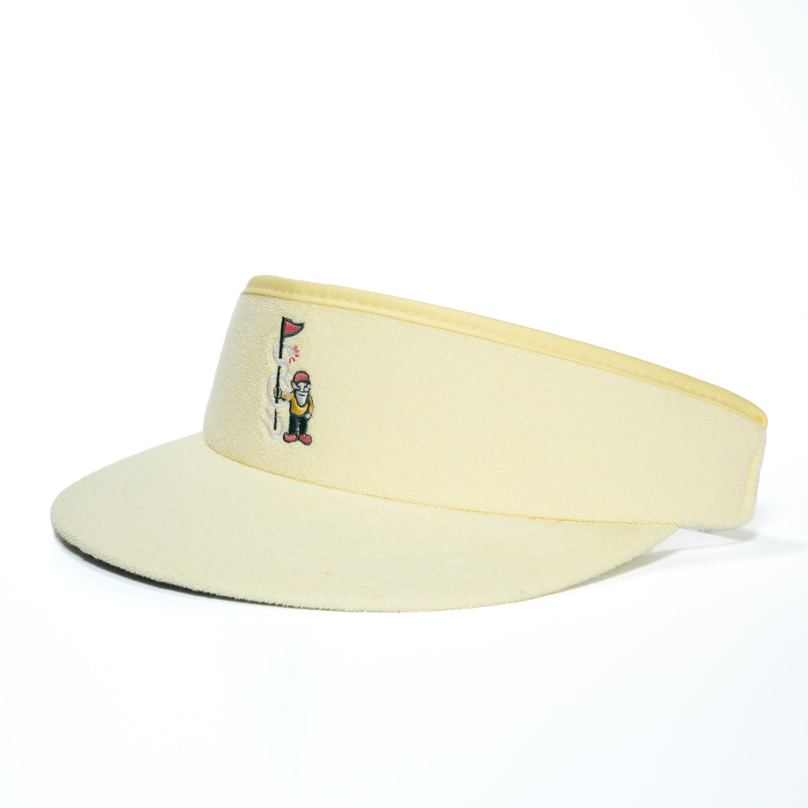 The Shotgun Start Gnome & Imperial Terry Cloth Tour Visor - Pale Yellow
