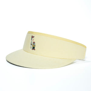 The Shotgun Start Gnome & Imperial Terry Cloth Tour Visor - Pale Yellow