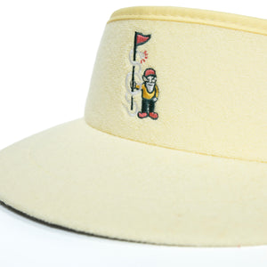 The Shotgun Start Gnome & Imperial Terry Cloth Tour Visor - Pale Yellow