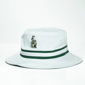 The Shotgun Start Gnome & American Needle Bucket Hat - White/Green