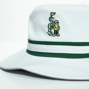 The Shotgun Start Gnome & American Needle Bucket Hat - White/Green