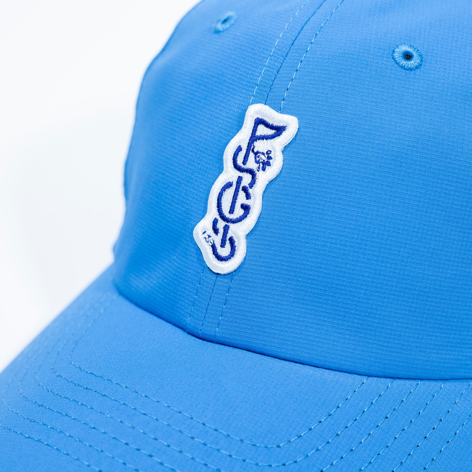 The Shotgun Start & Imperial Patch Performance Dad Hat - Azure