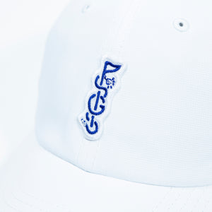 The Shotgun Start & Imperial Patch Performance Dad Hat - White