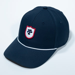 Fried Egg Golf & Imperial Patch Performance Rope Hat - Navy/White