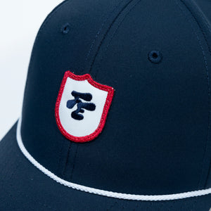 Fried Egg Golf & Imperial Patch Performance Rope Hat - Navy/White