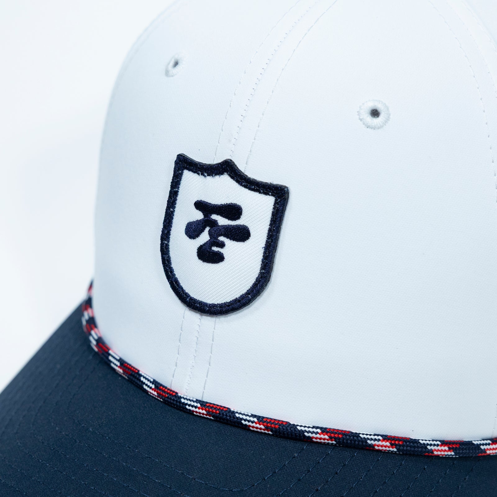 Fried Egg Golf & Imperial Patch Performance Two Tone Rope Hat - White/Navy