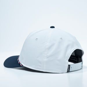 Fried Egg Golf & Imperial Patch Performance Two Tone Rope Hat - White/Navy