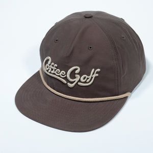 The Shotgun Start Coffee Golf & Richardson Rope Hat - Dark Mocha