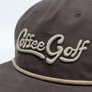 The Shotgun Start Coffee Golf & Richardson Rope Hat - Dark Mocha