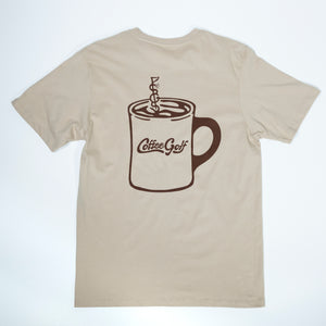 The Shotgun Start Coffee Golf T-Shirt - Latte