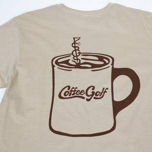 The Shotgun Start Coffee Golf T-Shirt - Latte