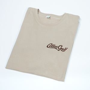 The Shotgun Start Coffee Golf T-Shirt - Latte
