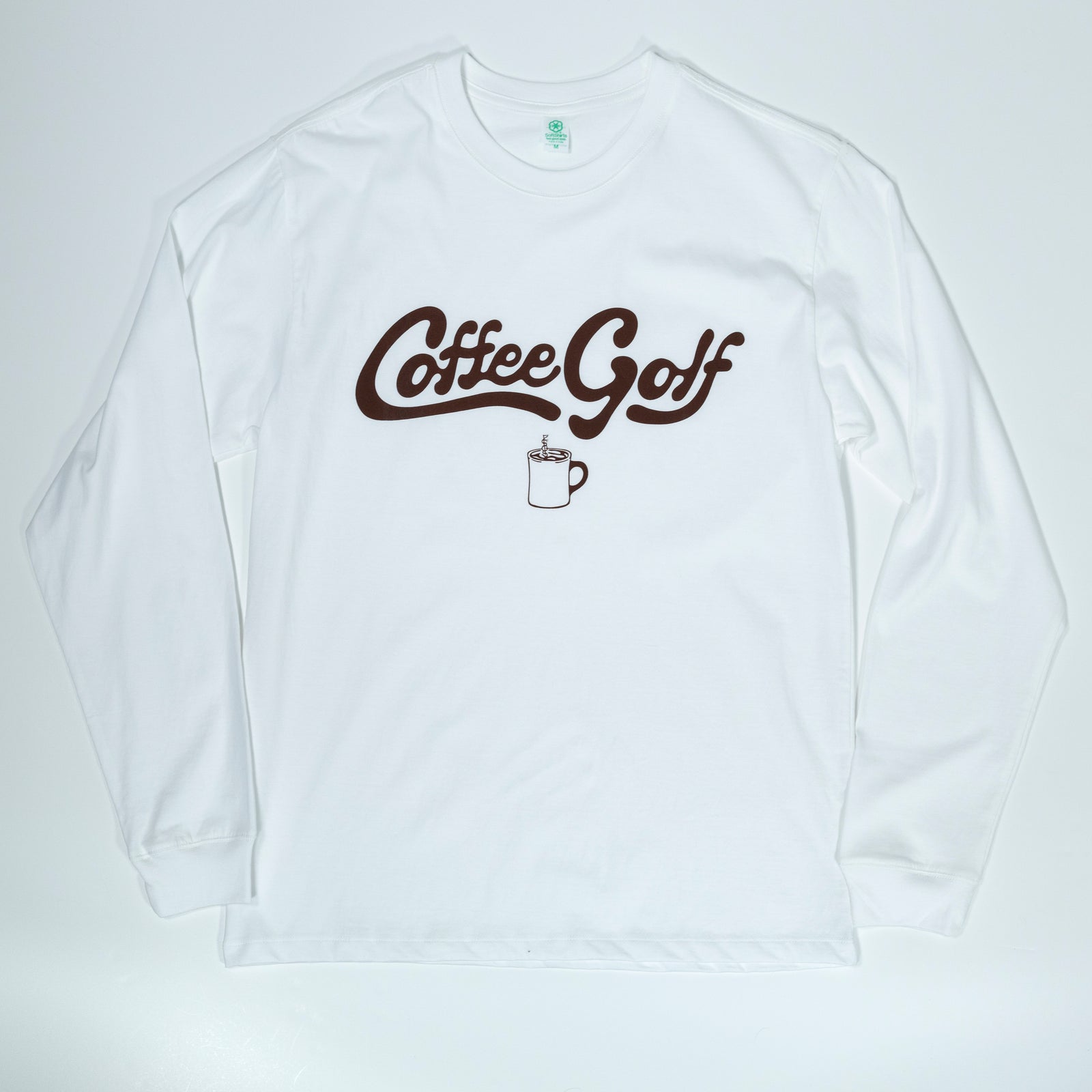 The Shotgun Start Coffee Golf Long Sleeve T-Shirt - White