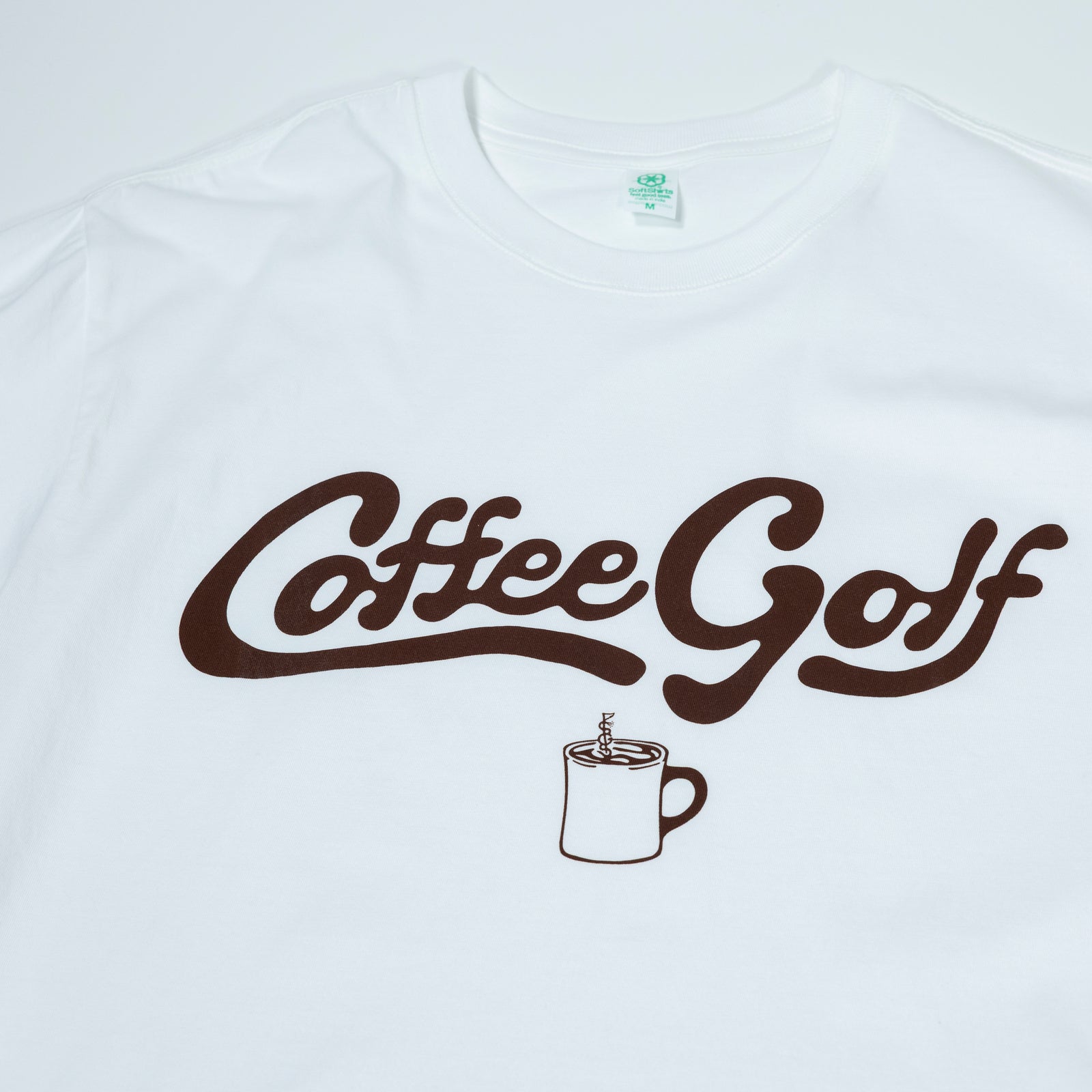 The Shotgun Start Coffee Golf Long Sleeve T-Shirt - White
