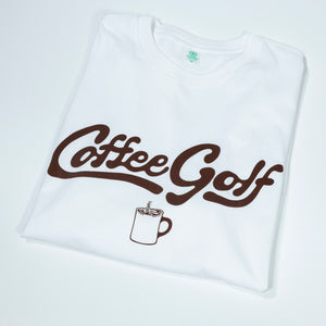 The Shotgun Start Coffee Golf Long Sleeve T-Shirt - White