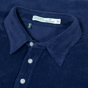 Fried Egg Golf & Criquet Terry Cloth Players Shirt - Navy