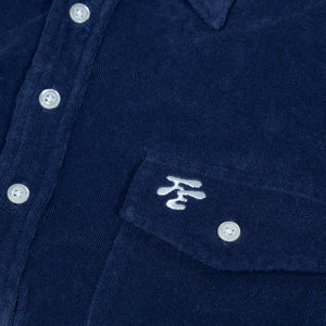 Fried Egg Golf & Criquet Terry Cloth Players Shirt - Navy