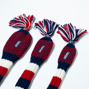 The Shotgun Start Red, White, & Blue Knit Headcover - Driver