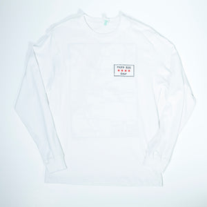 Fried Egg Golf Chicago Railroads Map Long Sleeve T-Shirt - White