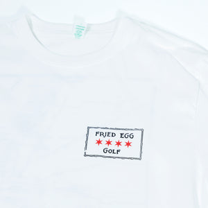 Fried Egg Golf Chicago Railroads Map Long Sleeve T-Shirt - White