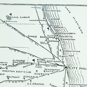 Chicago Railroads Map Poster