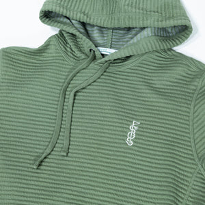The Shotgun Start & Criquet Quilted Hoodie - Olive