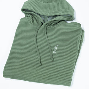 The Shotgun Start & Criquet Quilted Hoodie - Olive