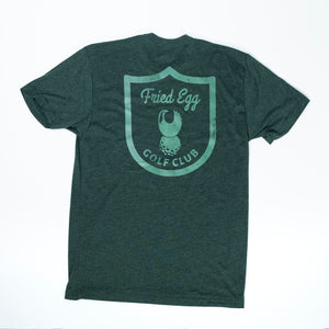 Fried Egg Golf Club Shield T-Shirt - Black Forest