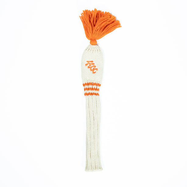 Fried Egg Golf Club Cream Knit Headcover - Fairway Wood