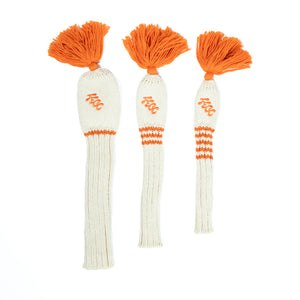 Fried Egg Golf Club Cream Knit Headcover - Driver