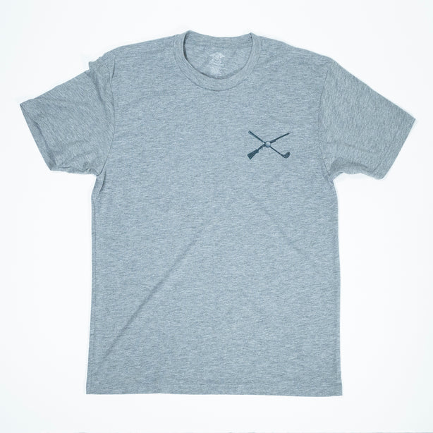 The Shotgun Start Shotgun/Golf Club T-Shirt - Premium Heather