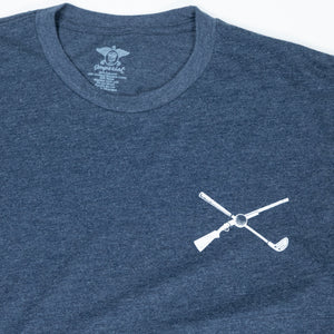 The Shotgun Start Shotgun/Golf Club T-Shirt - Vintage Navy