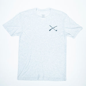 The Shotgun Start Shotgun/Golf Club T-Shirt - Heather White