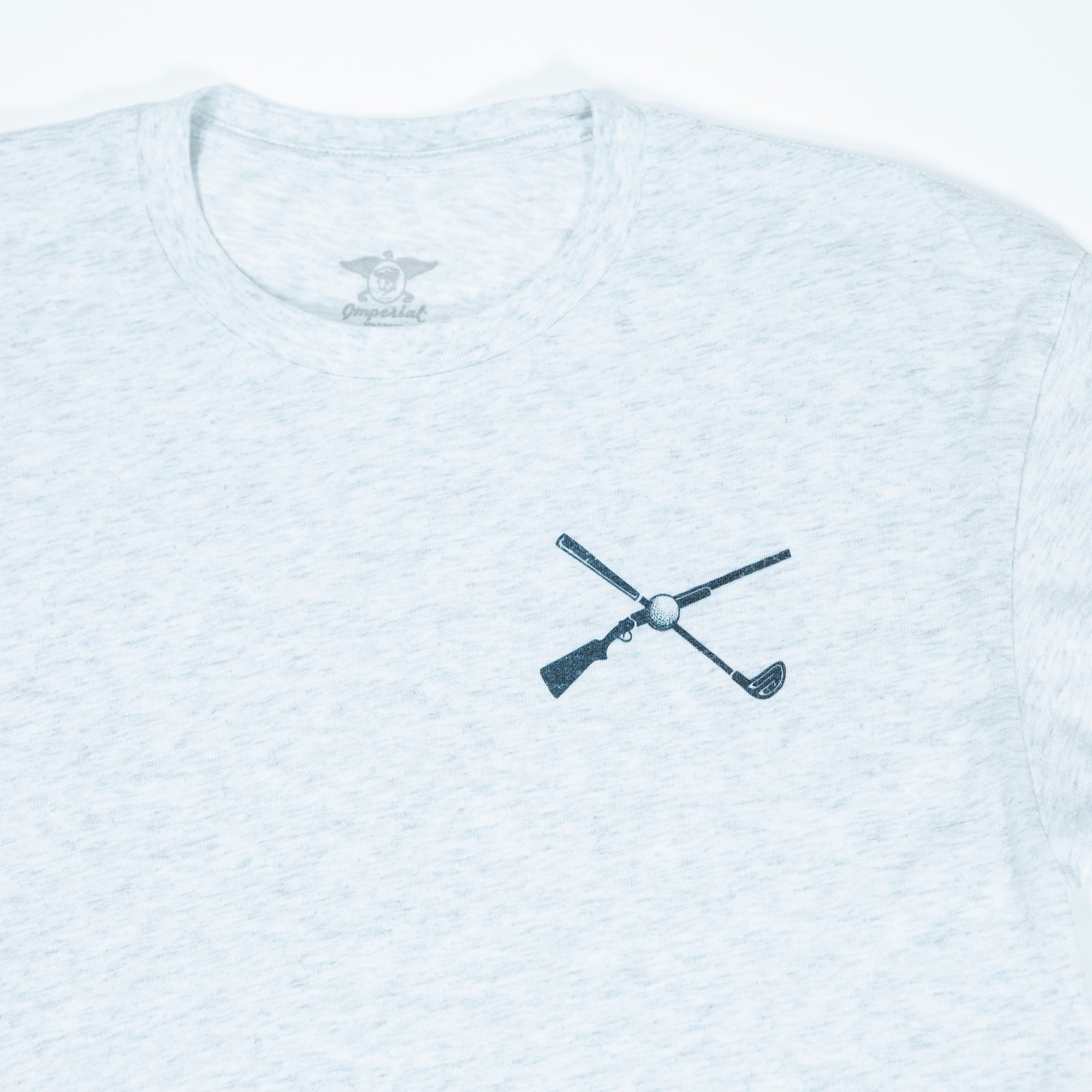 The Shotgun Start Shotgun/Golf Club T-Shirt - Heather White