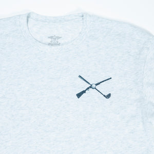The Shotgun Start Shotgun/Golf Club T-Shirt - Heather White
