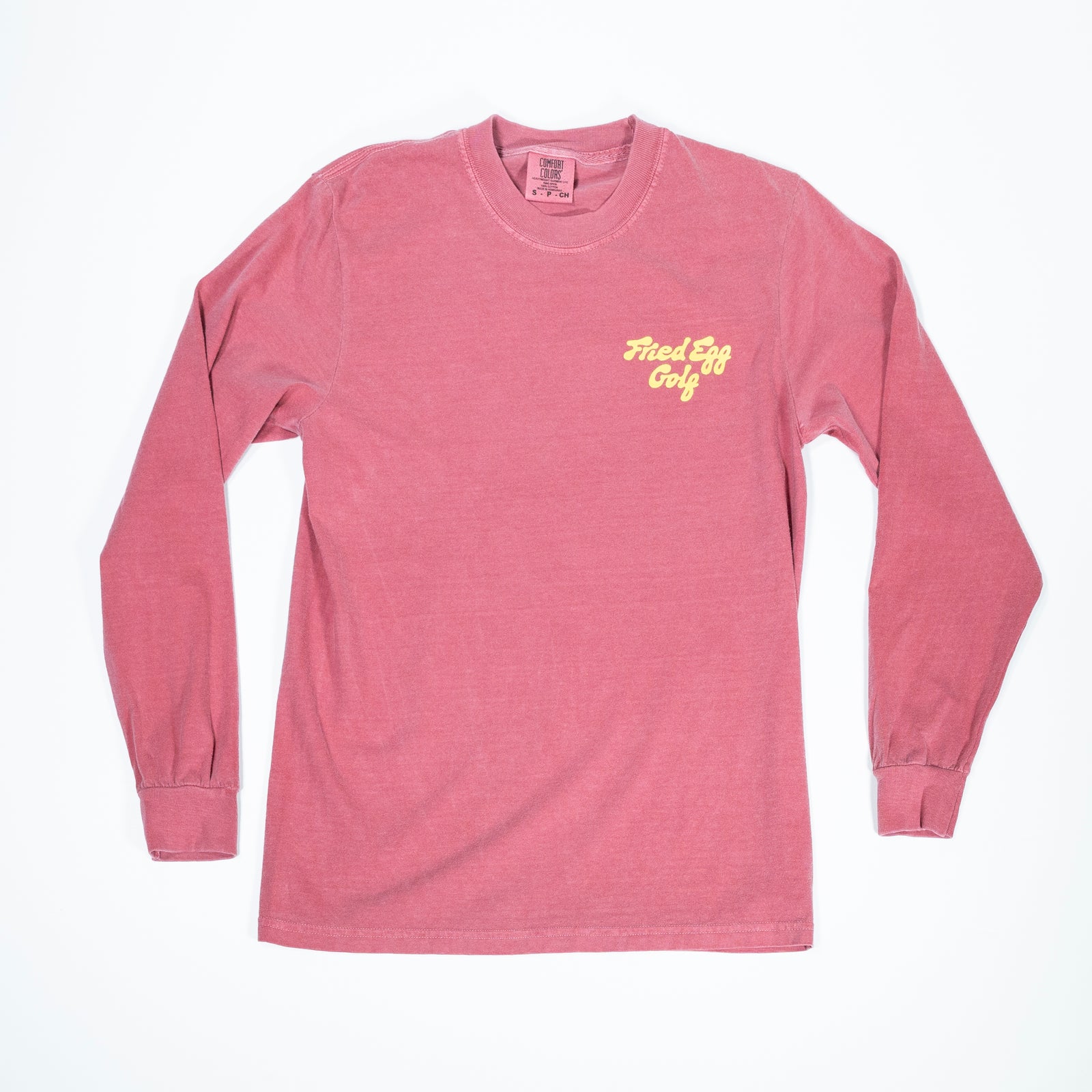 Fried Egg Golf Bunker Long Sleeve T-Shirt - Crimson