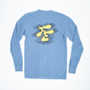 Fried Egg Golf Bunker Long Sleeve T-Shirt - Blue Jean