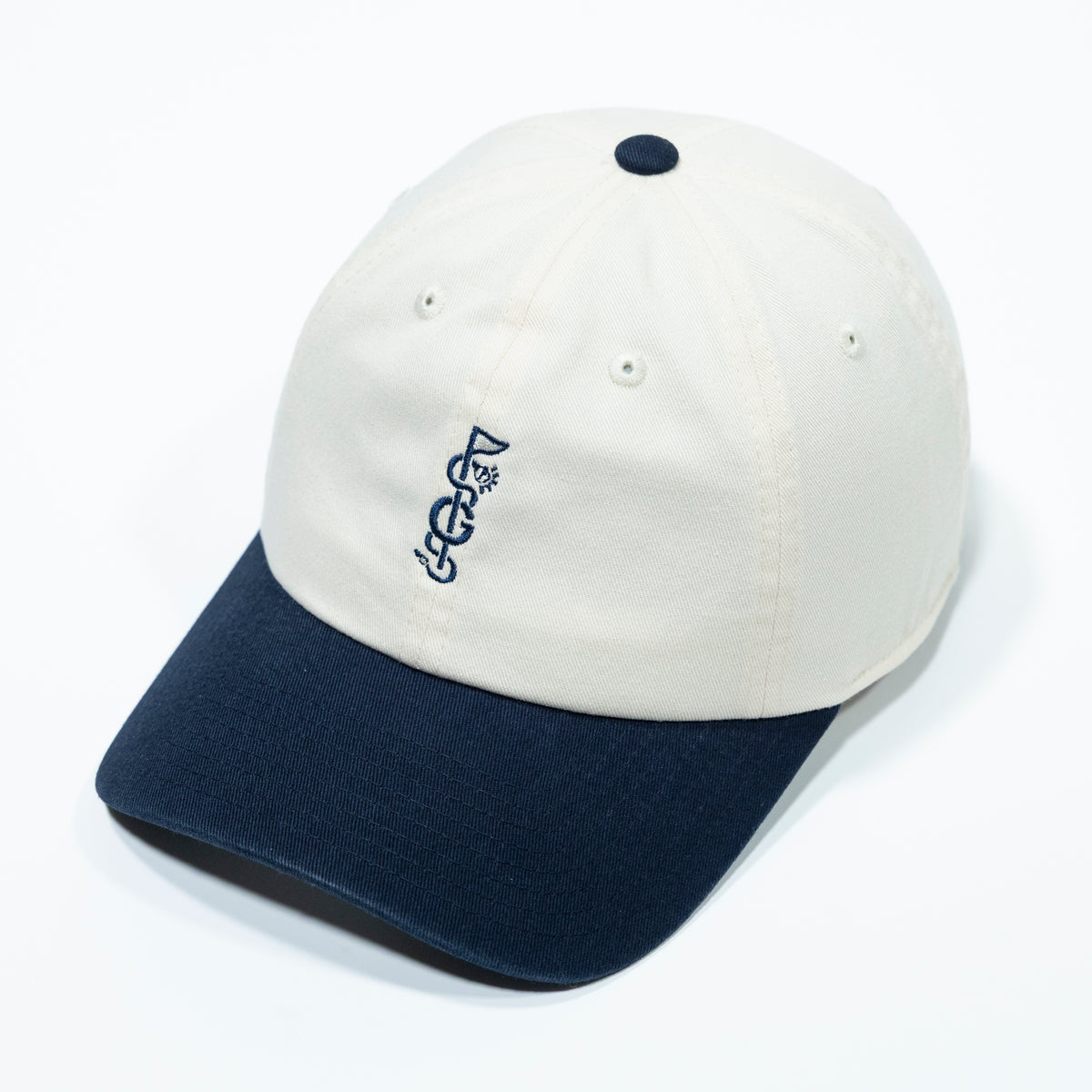 The Shotgun Start & American Needle Two Tone Dad Hat - Ivory/Navy