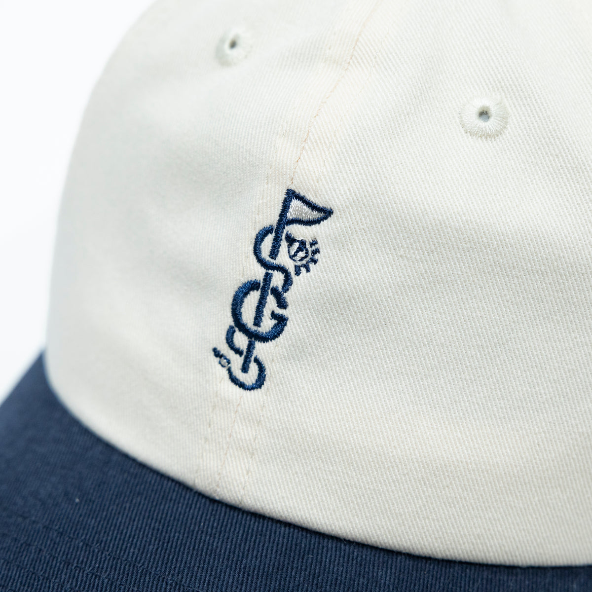 The Shotgun Start & American Needle Two Tone Dad Hat - Ivory/Navy