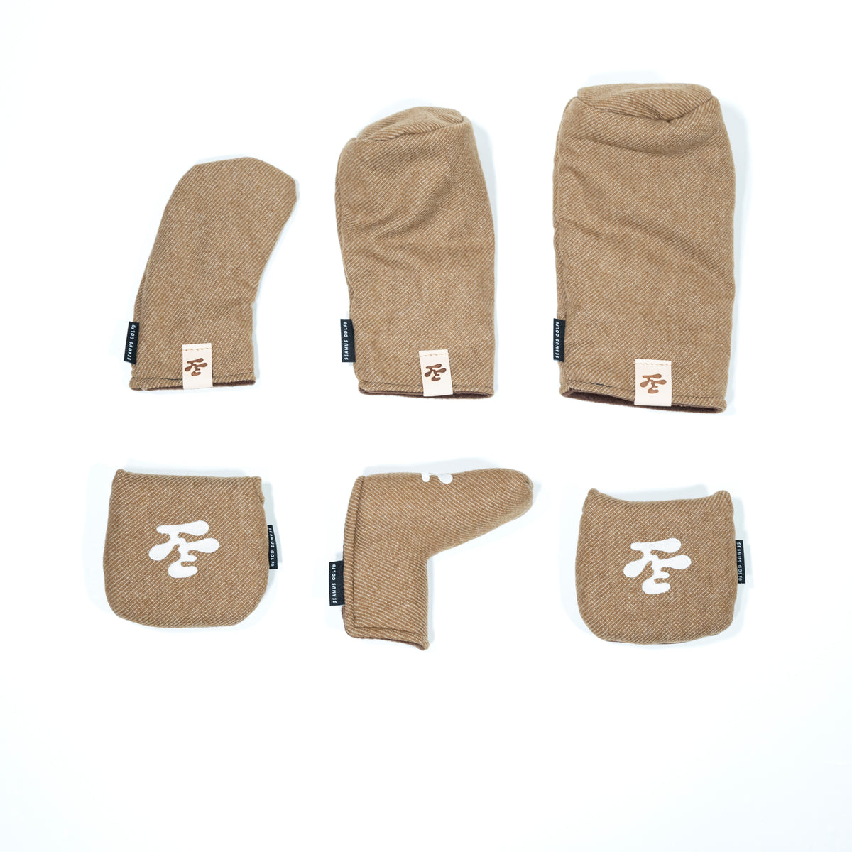 Fried Egg Golf & Seamus Brown Twill Putter Cover - Center Shaft