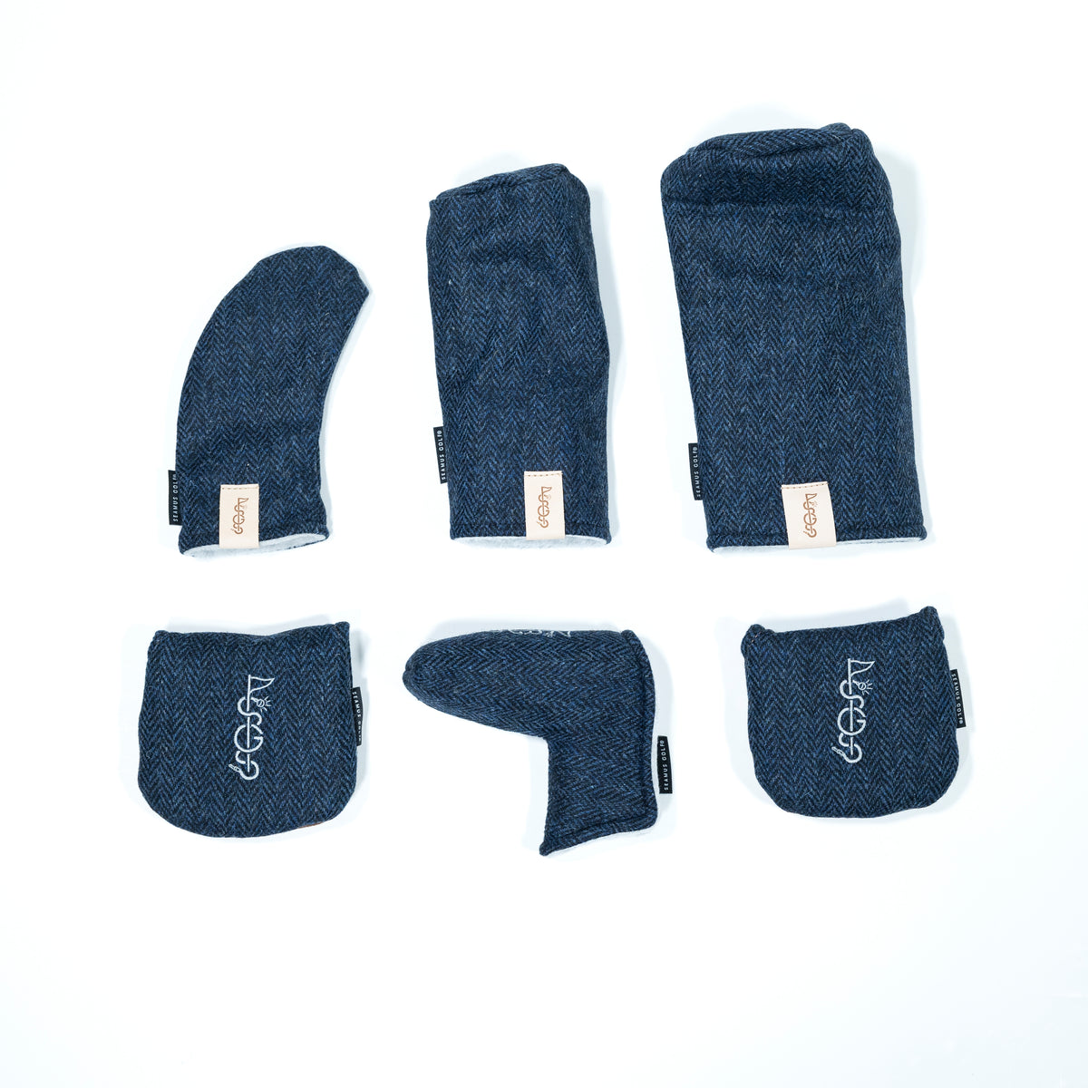 The Shotgun Start & Navy Tweed Headcover - Driver