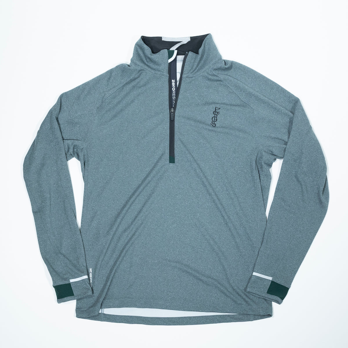 The Shotgun Start & Zero Restriction Z425 1/4 Zip - Racing Green Heather