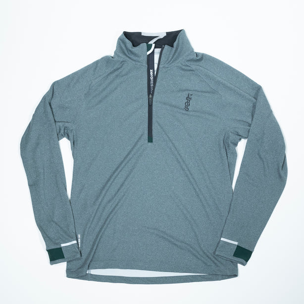 The Shotgun Start & Zero Restriction Z425 1/4 Zip - Racing Green Heather