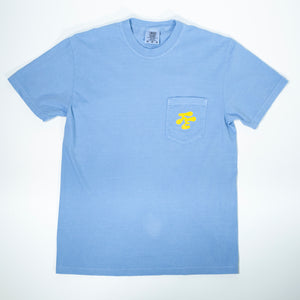 Fried Egg Golf Shinnecock Routing Map T-Shirt - Washed Denim