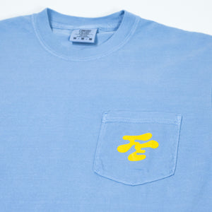 Fried Egg Golf Shinnecock Routing Map T-Shirt - Washed Denim