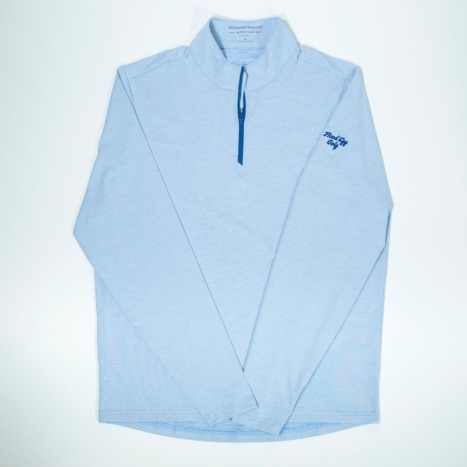Fried Egg Golf and Holderness & Bourne Bell Quarter Zip - Heathered Vista Blue