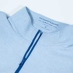 Fried Egg Golf and Holderness & Bourne Bell Quarter Zip - Heathered Vista Blue